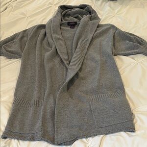 Suzanne Somers Gray Knit Cardigan